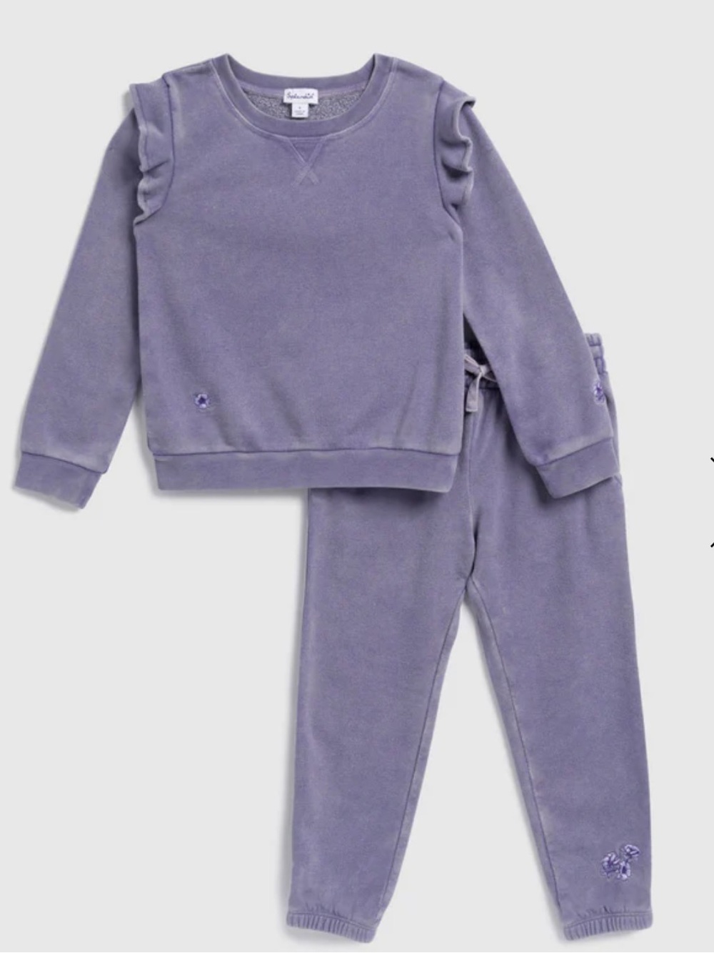 Splendid Baby Girls Infant Toddler Jogger Set Purple Floral Sweatshirt 4T Sweats